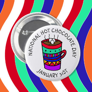 Den nationella Hetten Chocolate Day Januari-31an Knapp