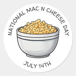 Den nationella Mac n-ostdagen är den 14 juli Runt Klistermärke
