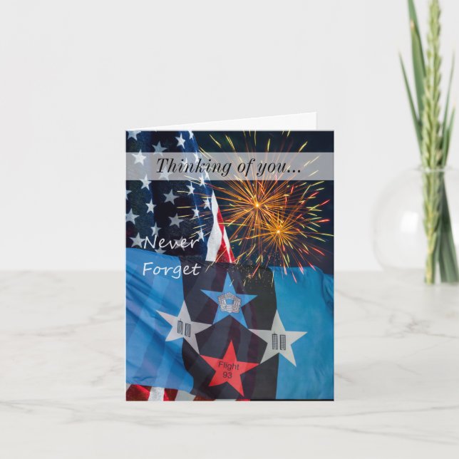 Den nationella minnen glömmer aldrig att tänka på  kort (Framsida)