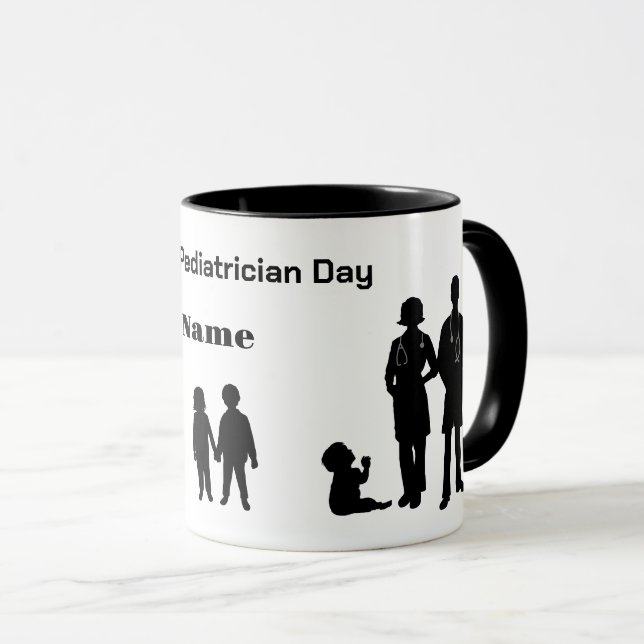 Den nationella pediatriska dagen Silhouettes Namn  Mugg (Framsida höger)