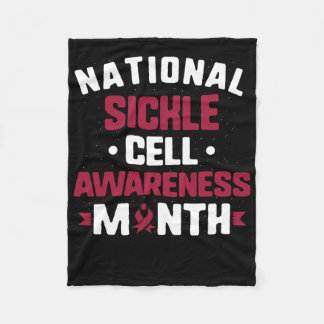 Den nationella sickle Cell Awareness Month Burgund Fleecefilt