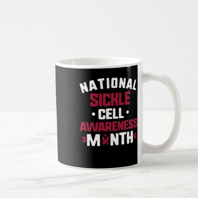 Den nationella sickle Cell Awareness Month Burgund Kaffemugg (Höger)