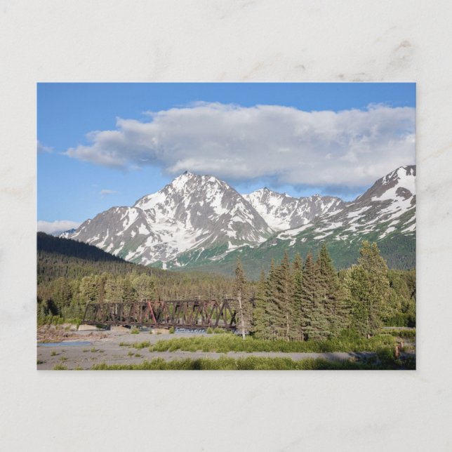 Den nationella skogen i Chugach Vykort (Framsida)