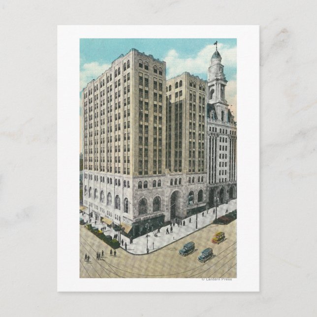 Den nationella sparbankens yttre vy vykort (Framsida)