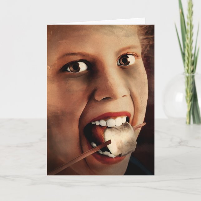 Den nationella tostade marmallow-dagen helgkort (Framsida)