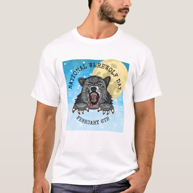 Den nationella varulvdagen februari 6e t shirt (Framsida)