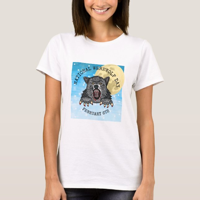 Den nationella varulvdagen februari 6e t shirt (Framsida)