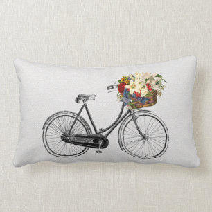 Den nätt chic dekoren för cykelblommacykeln kudd lumbarkudde