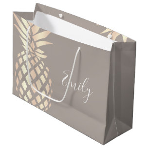Den nätt eleganten förkopprar rosa guld- ananas