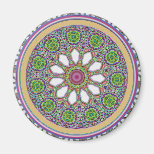Den nätt lila- och vitdaisyblomman belägger med magnet