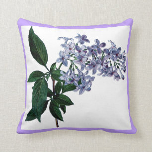 Den nätt lilan blommar dekorativa lilor kudde