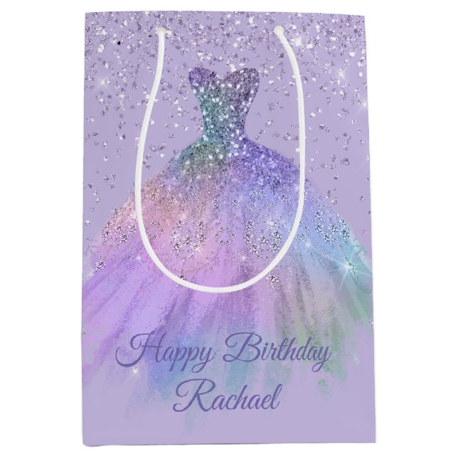 Den nätt purpurfärgade Glittery bollkappagåvan (Framsidan)