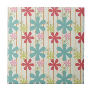 Den nätt Retro färgrika väggen blommar randmönster Kakelplatta