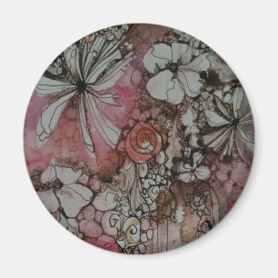 Den nätt rosan blommar magneten magnet