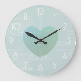 Den nätt stora hjärtaMintvattenfärgen tillfogar Stor Klocka