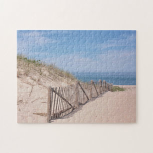 Den nätt strandplatsen på tävlingen pekar på pussel