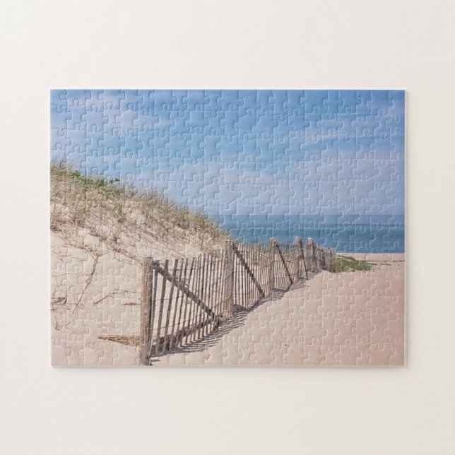 Den nätt strandplatsen på tävlingen pekar på pussel (Horisontell)