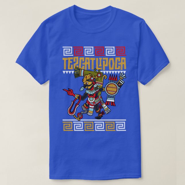 Den nattliga guden Tezcatlipoca T Shirt (Design framsida)