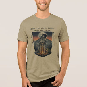 Den Nattliga Väktaren: Anpassa Varg Midnatt T Shirt