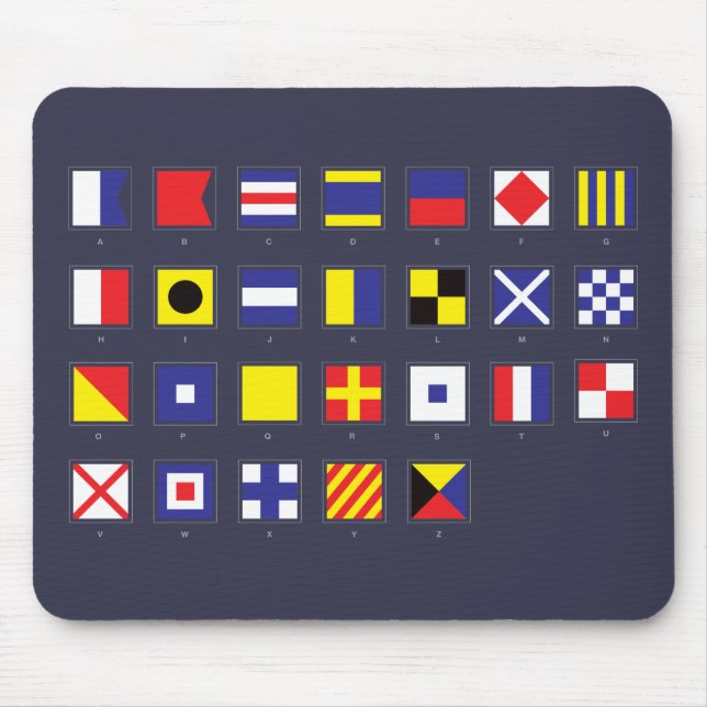 Den nautiska flagga kartlägger musmatta (Framsidan)
