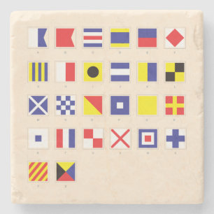 Den nautiska flagga kartlägger underlägg sten