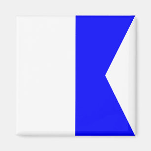 Den nautiska flagga signalerar brev A Magnet