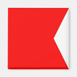 Den nautiska flagga signalerar brev B (bravoen) Magnet