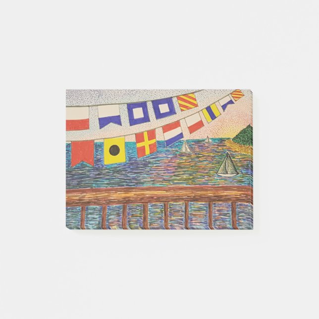 Den nautiska grattis på födelsedagen signalerar post-it block (Framsida)