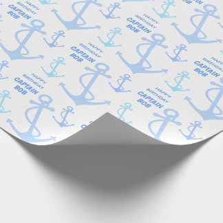 Den nautiska grattis på födelsedagenkaptenen presentpapper