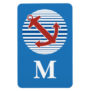 Den nautiska monogramen ankrar markören för magnet