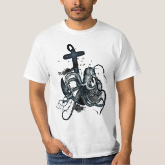 Den nautiska octupusen & ankrar utslagsplatsen t-shirt