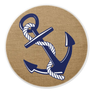 Den nautiska stranden ankrar den kabinett knopp