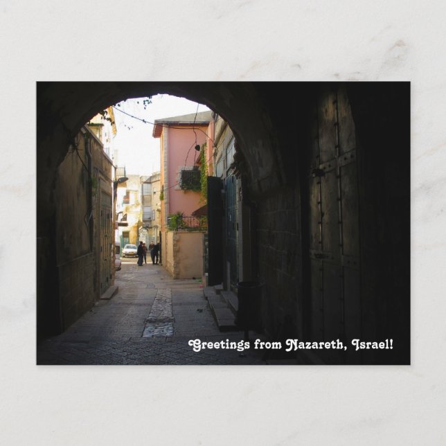 Den Nazareth gatan beskådar vykortet Vykort (Framsida)