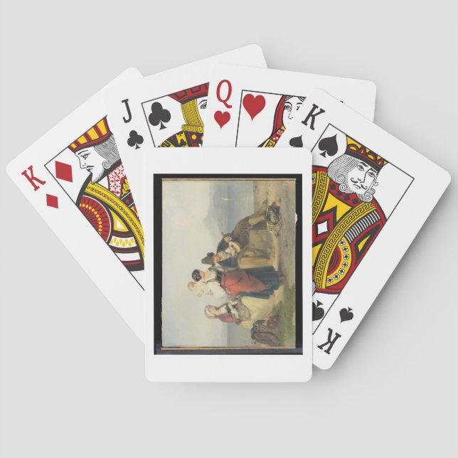 Den Neapolitan familjen, 1865 (olja på panel) Spelkort (Baksidan)