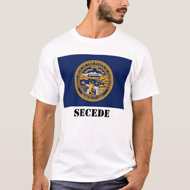 den nebraska statlig flagga, UTTRÄDER UR T-shirt (Framsida)
