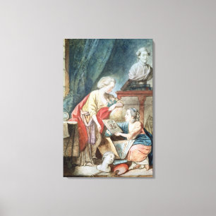 Den Necker familjen i 1780 Canvastryck