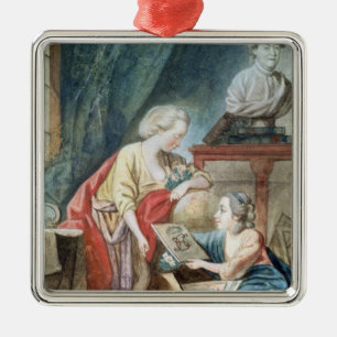 Den Necker familjen i 1780 Julgransprydnad Metall