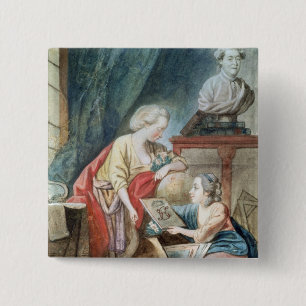 Den Necker familjen i 1780 Knapp