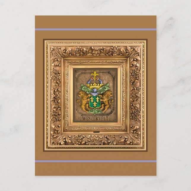 Den nederländska familjen Van Westervelt Jackar om Helg Vykort (Framsida)