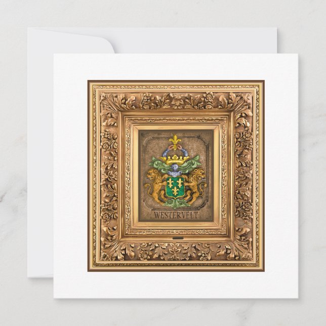 Den nederländska familjen Van Westervelt Jackar om Julkort (Framsida)