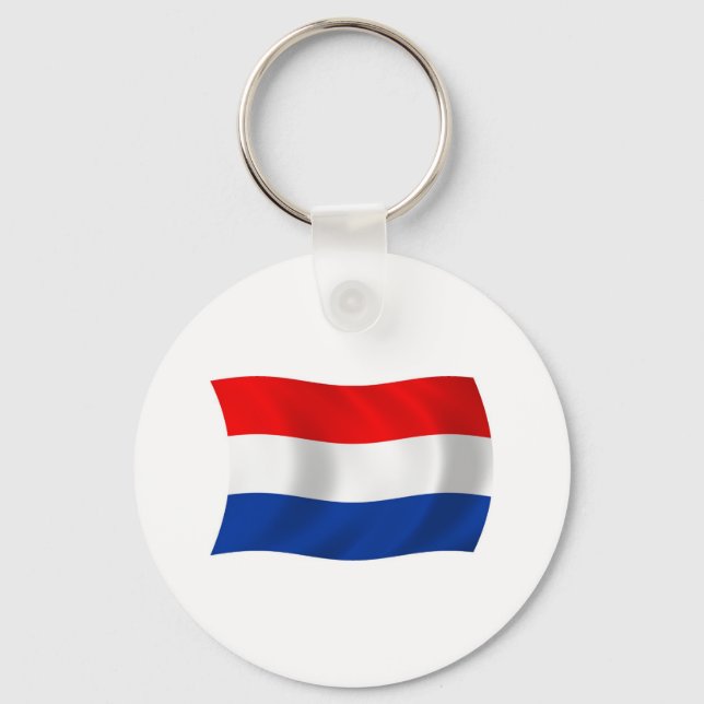 Den nederländska Flagga Keychain Nyckelring (Framsida)