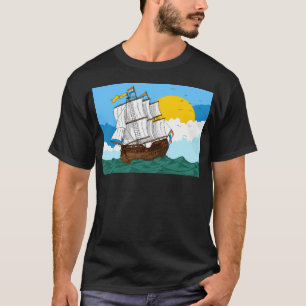 Den nederländska Frakten Trading. Gamla seglar. T Shirt