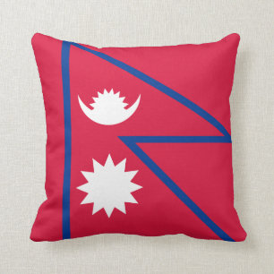 Den Nepal flagga kudder Kudde