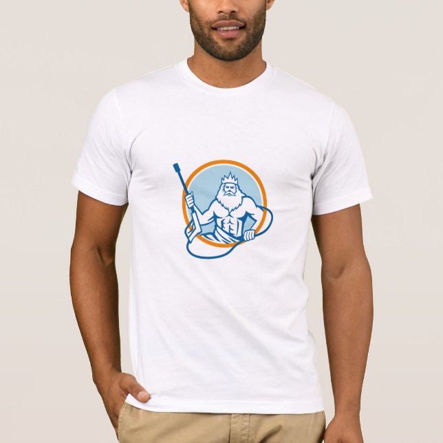 Den Neptune vattenblasteren cirklar Retro T-shirt (Framsida)