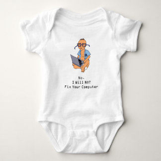 Den Nerdy datorbabysolbrännan flår Tee Shirt
