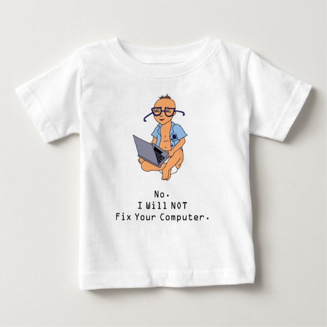 Den Nerdy solbrännan för datorbabyT-tröja flår T Shirt (Framsida)