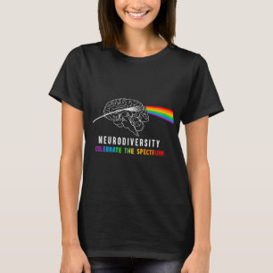 Den neurologiska mångfalden, fira spektrumet. Hjär T Shirt