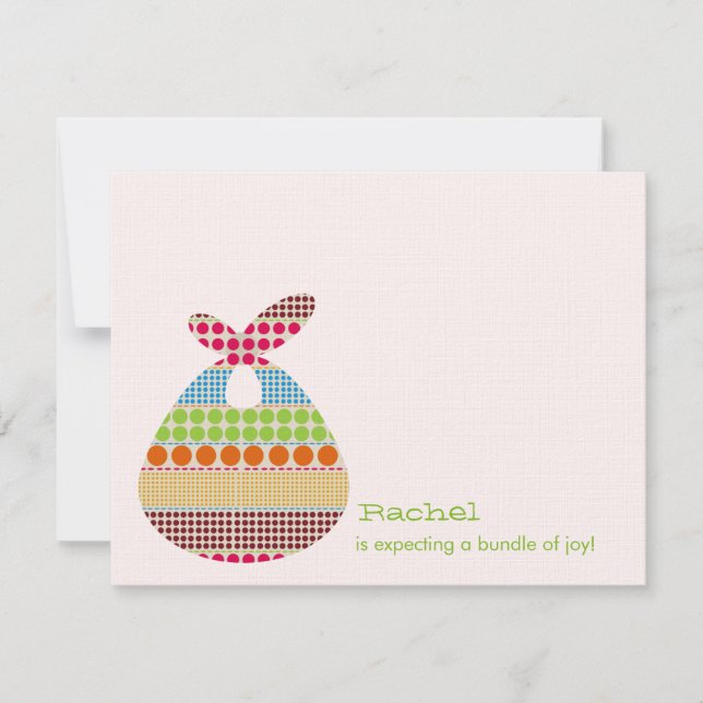 Den neutrala baby shower Boho pricker packen Inbjudningar (Framsida)