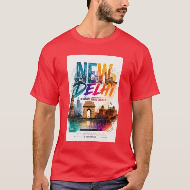 Den "New Delhi" historiska T-tröjan  T Shirt (Framsida)