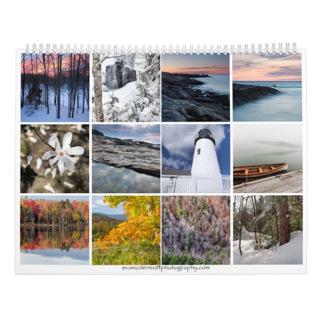 Den New England kalendern Kalender (Baksida)